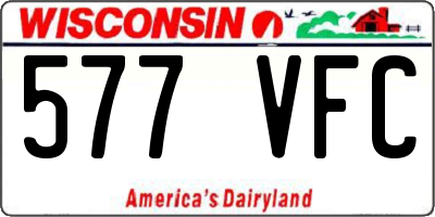 WI license plate 577VFC