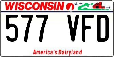 WI license plate 577VFD