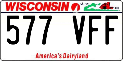 WI license plate 577VFF