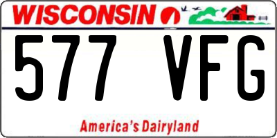 WI license plate 577VFG
