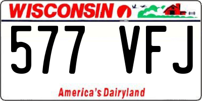 WI license plate 577VFJ