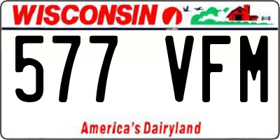WI license plate 577VFM