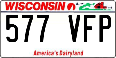 WI license plate 577VFP