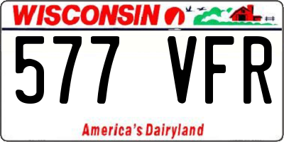 WI license plate 577VFR