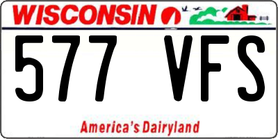WI license plate 577VFS