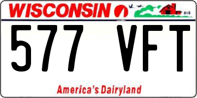 WI license plate 577VFT