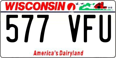 WI license plate 577VFU