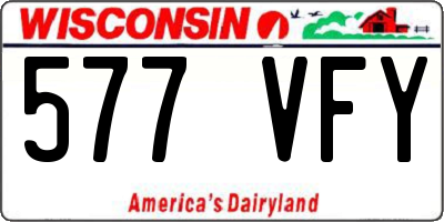WI license plate 577VFY