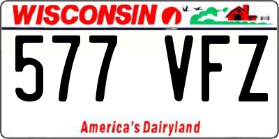 WI license plate 577VFZ