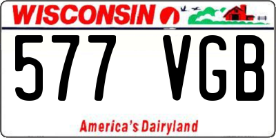 WI license plate 577VGB