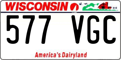WI license plate 577VGC