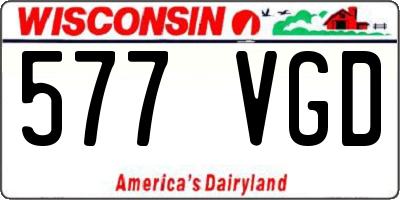 WI license plate 577VGD