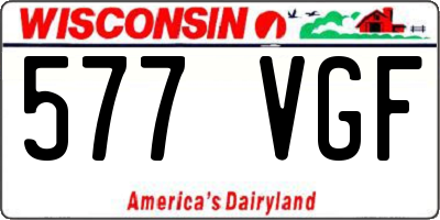 WI license plate 577VGF
