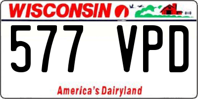 WI license plate 577VPD