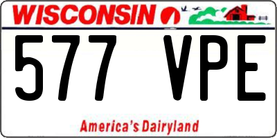 WI license plate 577VPE