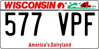 WI license plate 577VPF