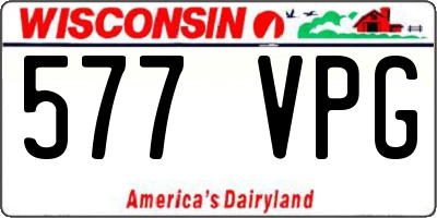 WI license plate 577VPG