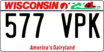 WI license plate 577VPK