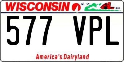 WI license plate 577VPL