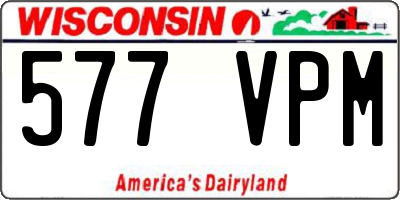 WI license plate 577VPM