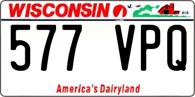 WI license plate 577VPQ
