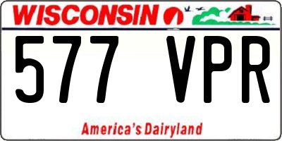 WI license plate 577VPR