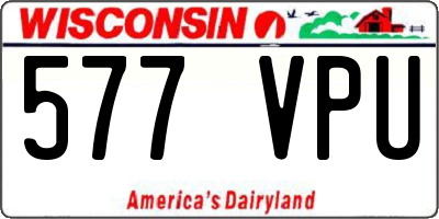 WI license plate 577VPU