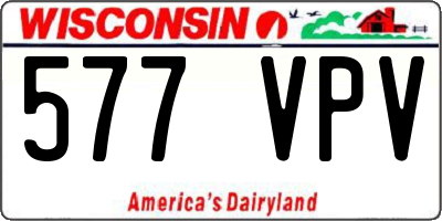 WI license plate 577VPV
