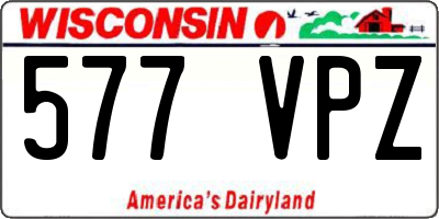 WI license plate 577VPZ