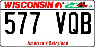 WI license plate 577VQB