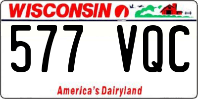 WI license plate 577VQC