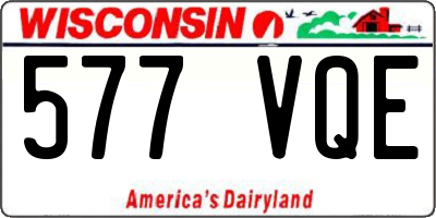 WI license plate 577VQE