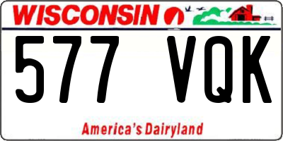 WI license plate 577VQK