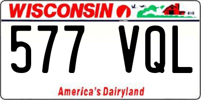 WI license plate 577VQL