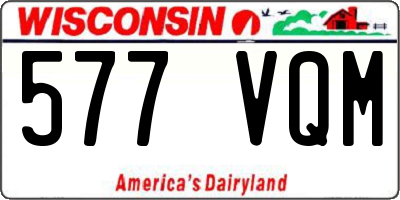 WI license plate 577VQM