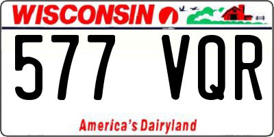 WI license plate 577VQR