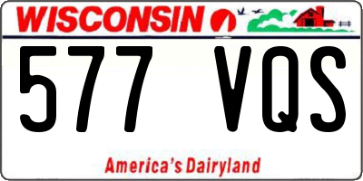 WI license plate 577VQS