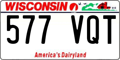 WI license plate 577VQT