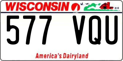 WI license plate 577VQU