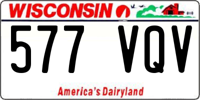 WI license plate 577VQV
