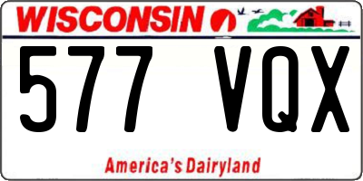 WI license plate 577VQX