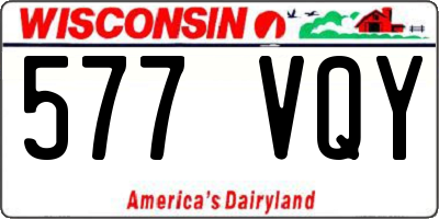 WI license plate 577VQY