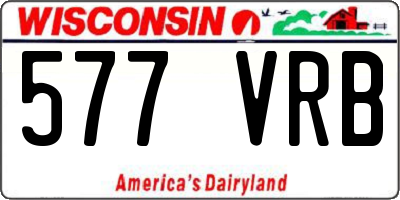WI license plate 577VRB