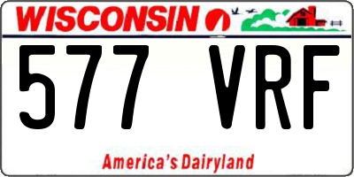 WI license plate 577VRF