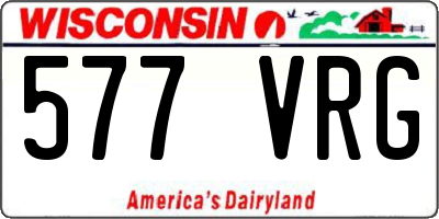WI license plate 577VRG