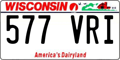 WI license plate 577VRI