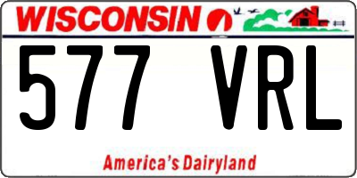 WI license plate 577VRL