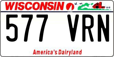 WI license plate 577VRN