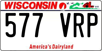 WI license plate 577VRP