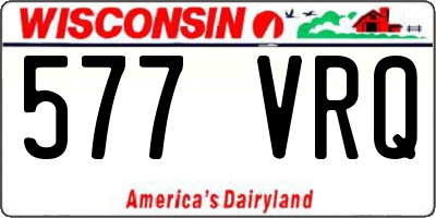 WI license plate 577VRQ